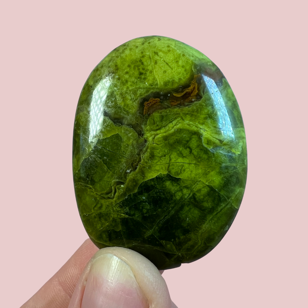 Grøn opal flat stone - høj kvalitet