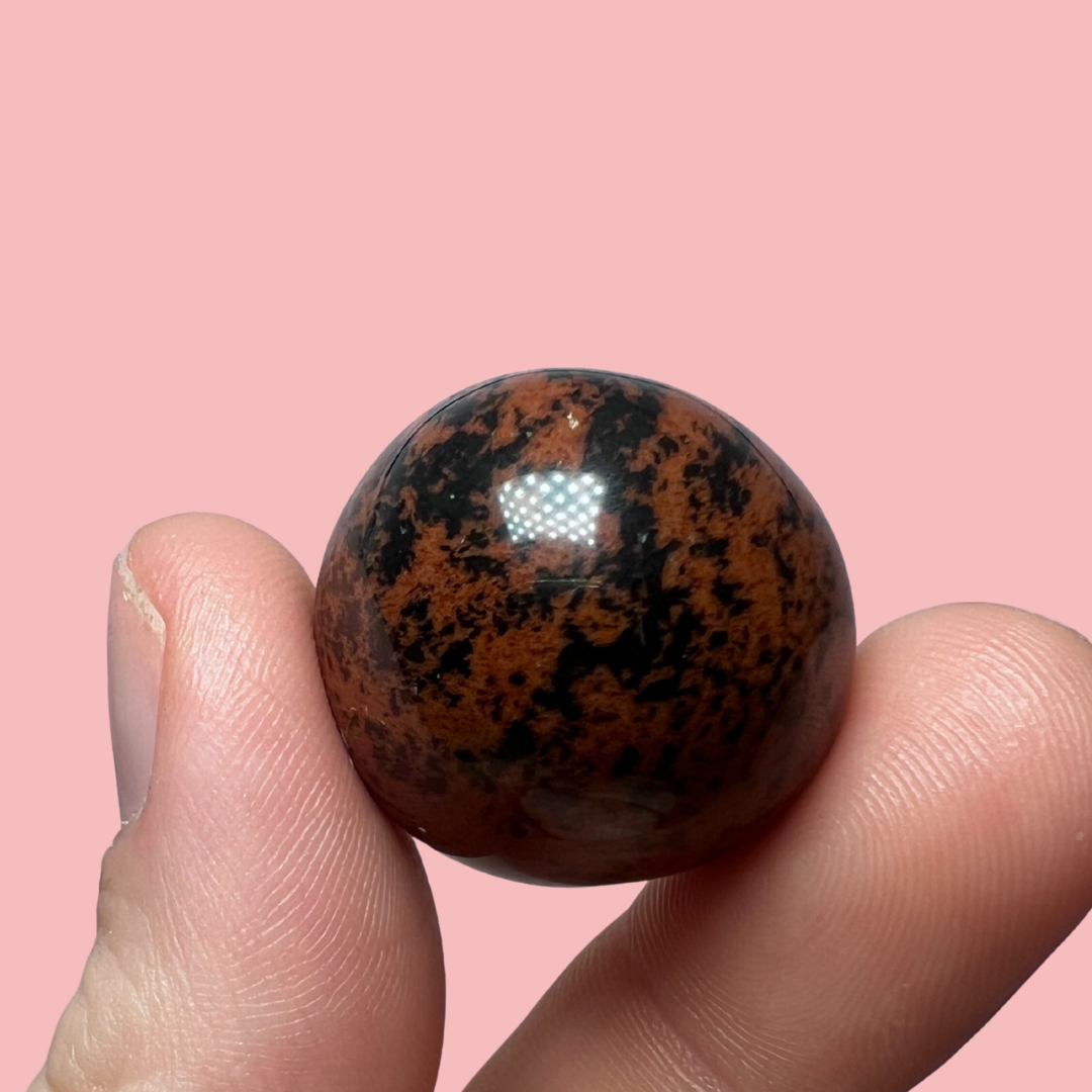 Mahogni obsidian lommesten