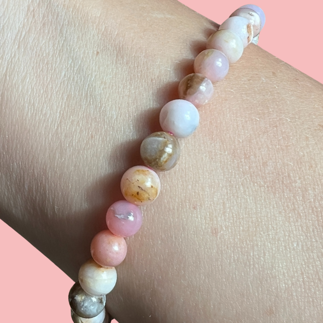 Pink opal armbånd - høj kvalitet