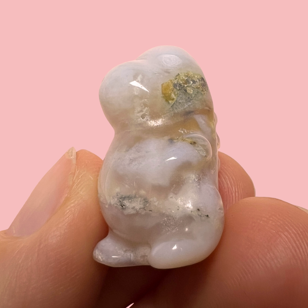 Blomster agat mini dino - vælg din egen