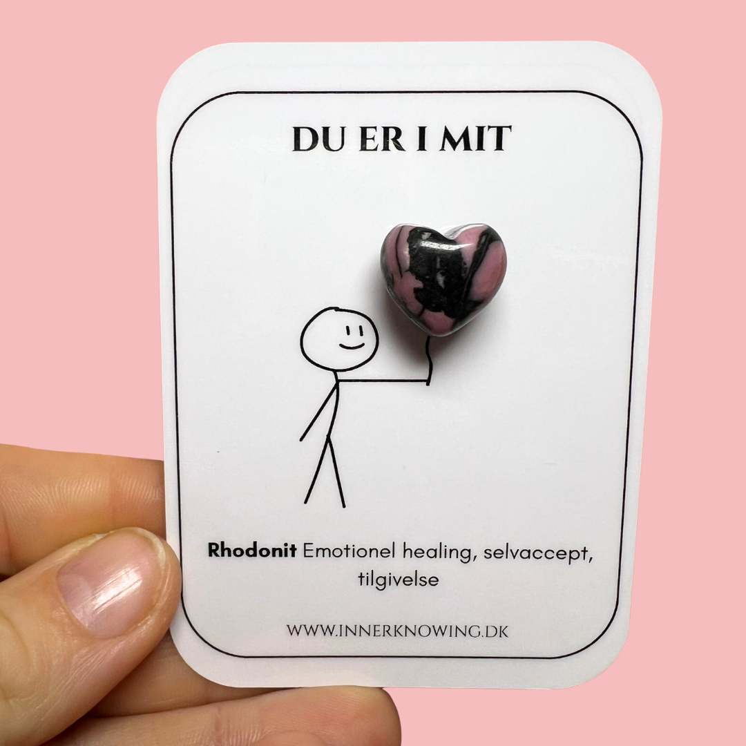 rhodonit mini hjerte