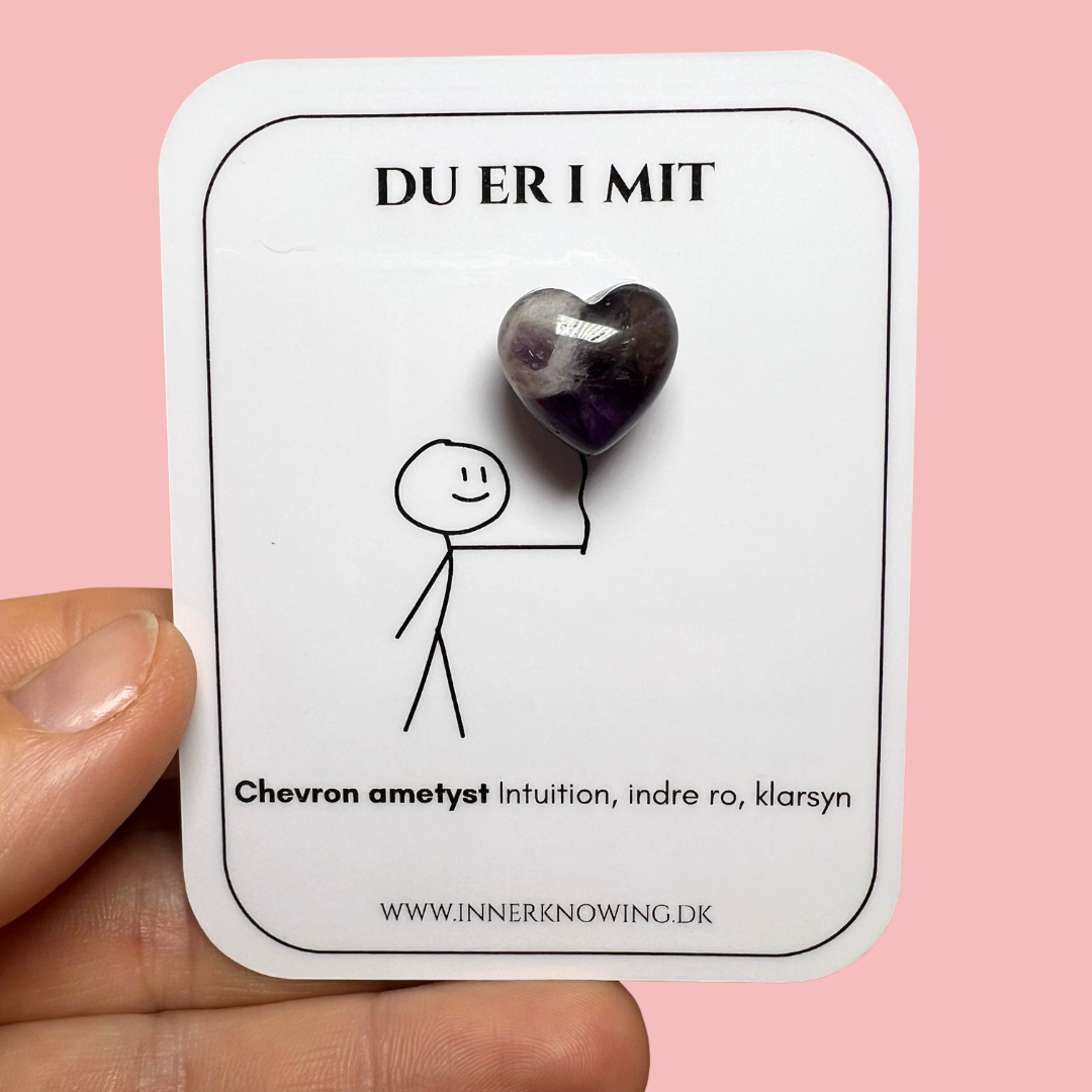 chevron ametyst mini hjerte