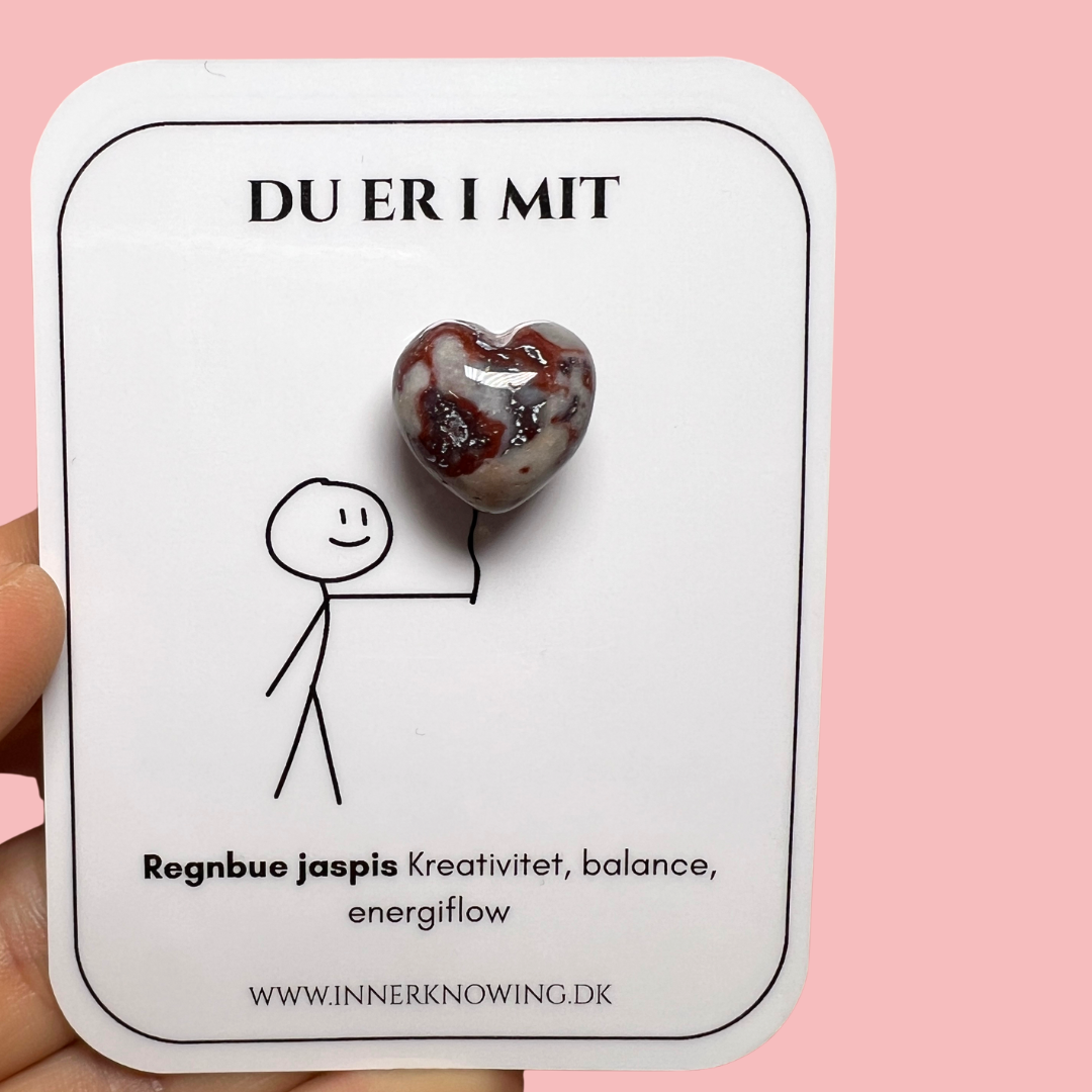 regnbue jaspis mini hjerte