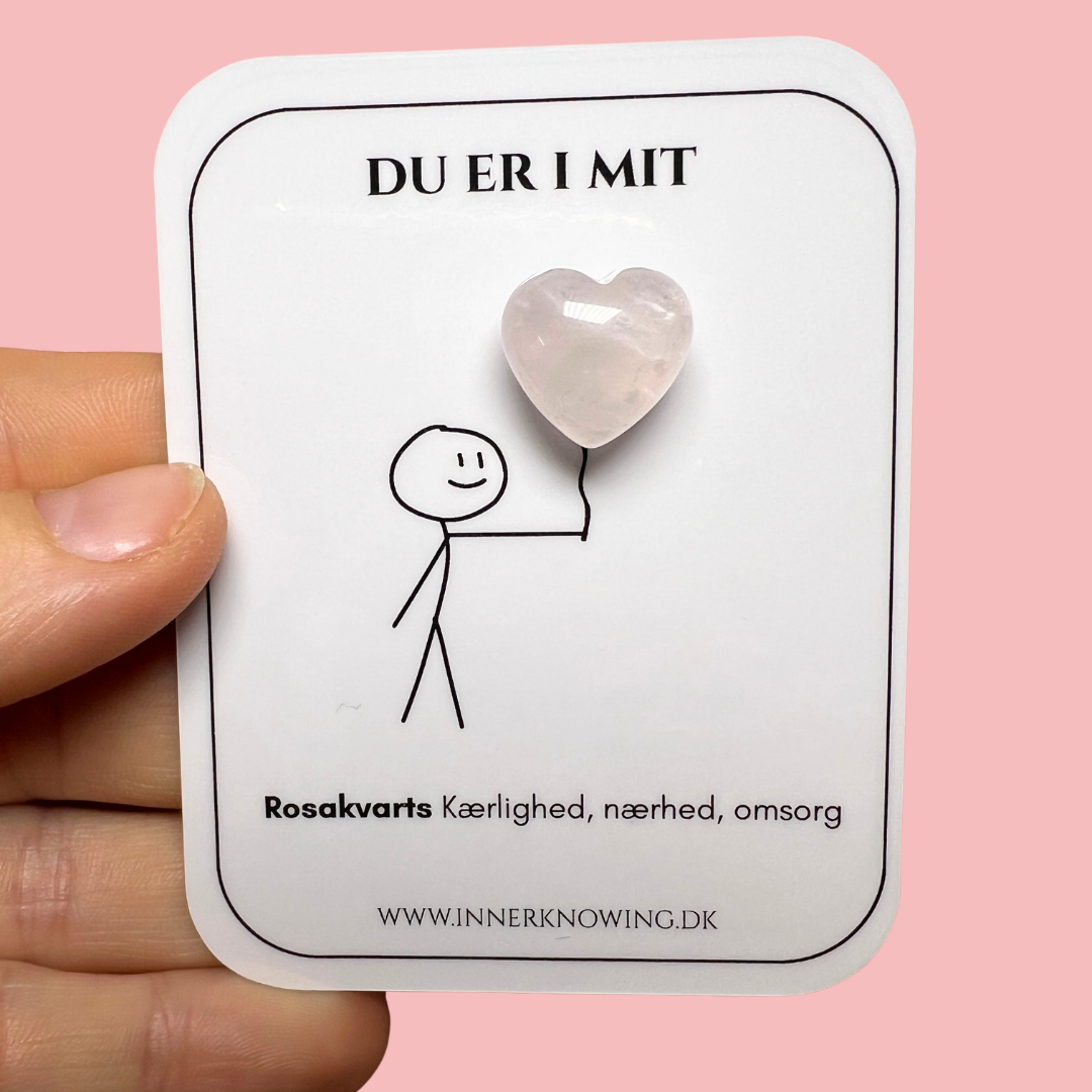 rosakvarts mini hjerte