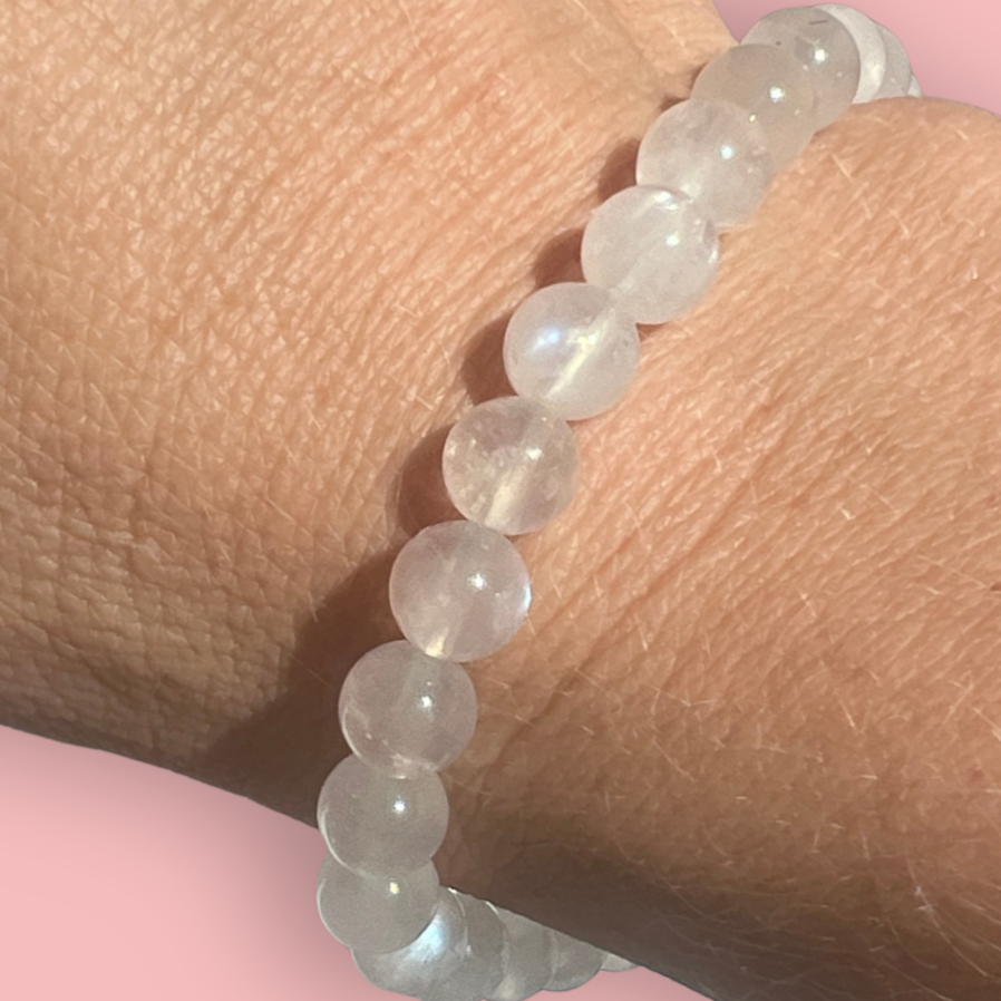 Peristerit (regnbue månesten) armbånd - høj kvalitet