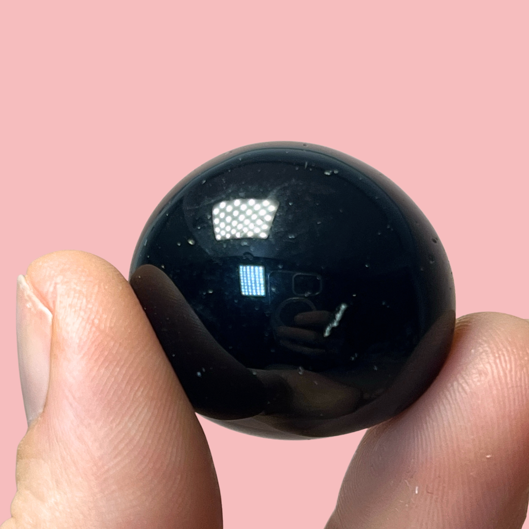 Sort obsidian lommesten - høj kvalitet