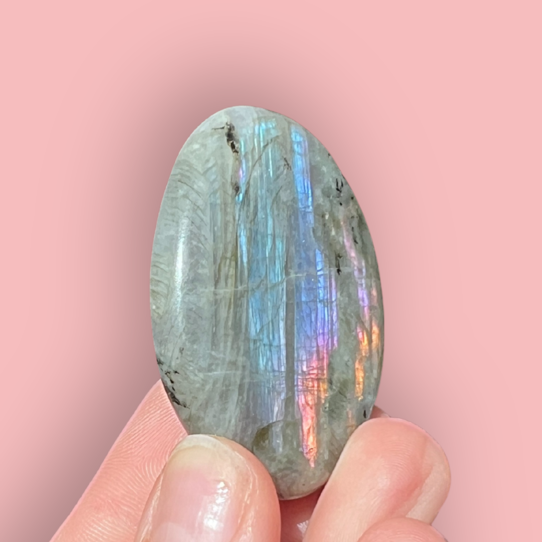 Sunset labradorit flat stone "A" - høj kvalitet