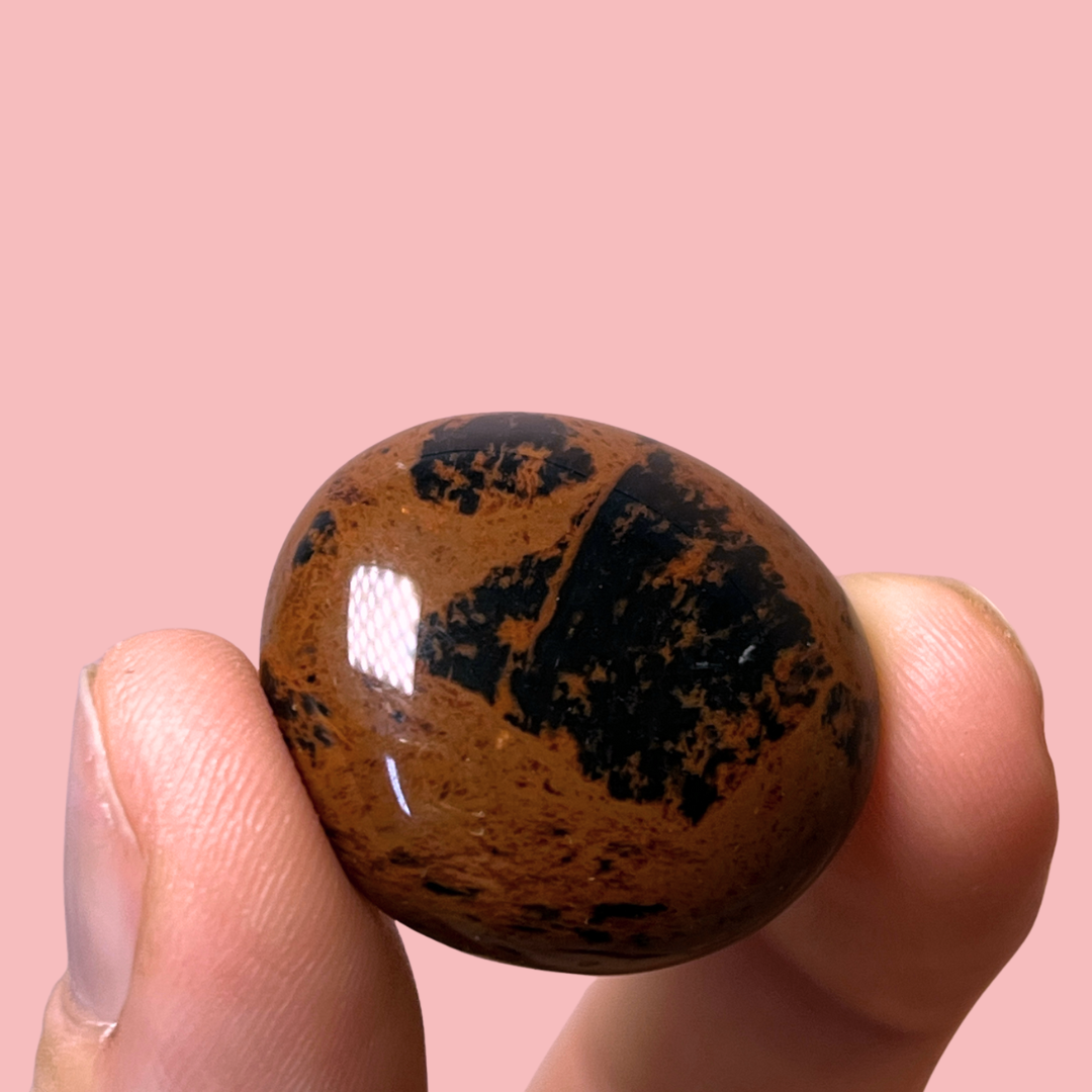 Mahogni obsidian lommesten