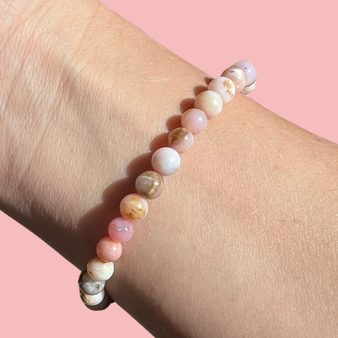 Pink opal armbånd - høj kvalitet