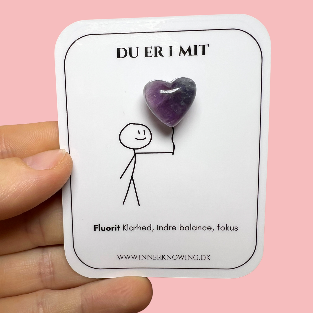 regnbue fluorit mini hjerte