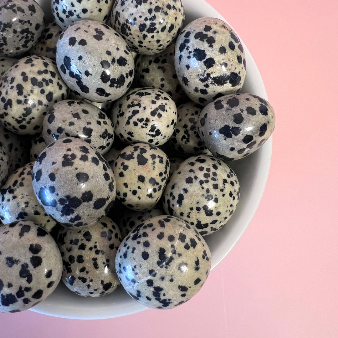 Dalmatiner jaspis lommesten