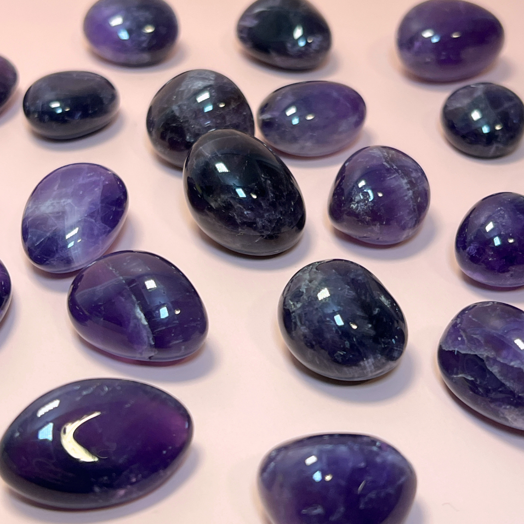 ametyst lommesten - høj kvalitet