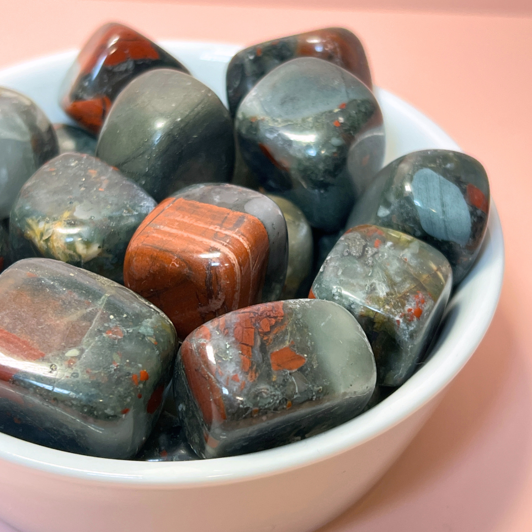 heliotrop jaspis kube lommesten