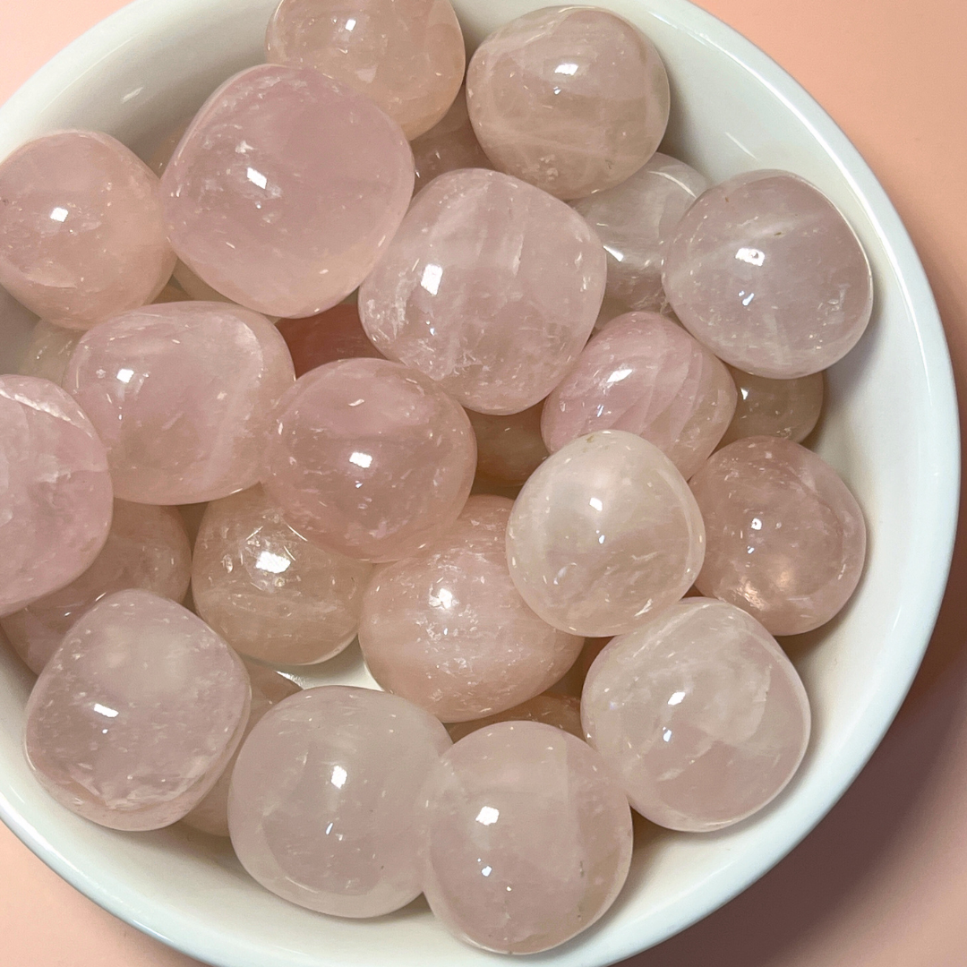 rosakvarts lommesten - høj kvalitet