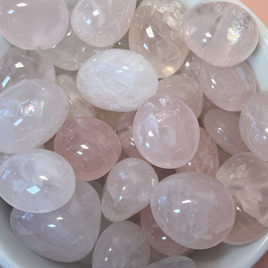 rosakvarts lommesten