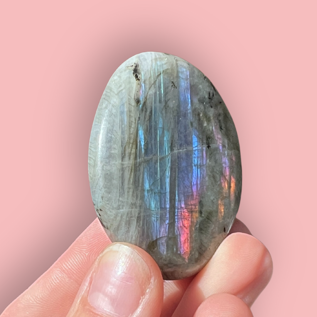 Sunset labradorit flat stone "A" - høj kvalitet