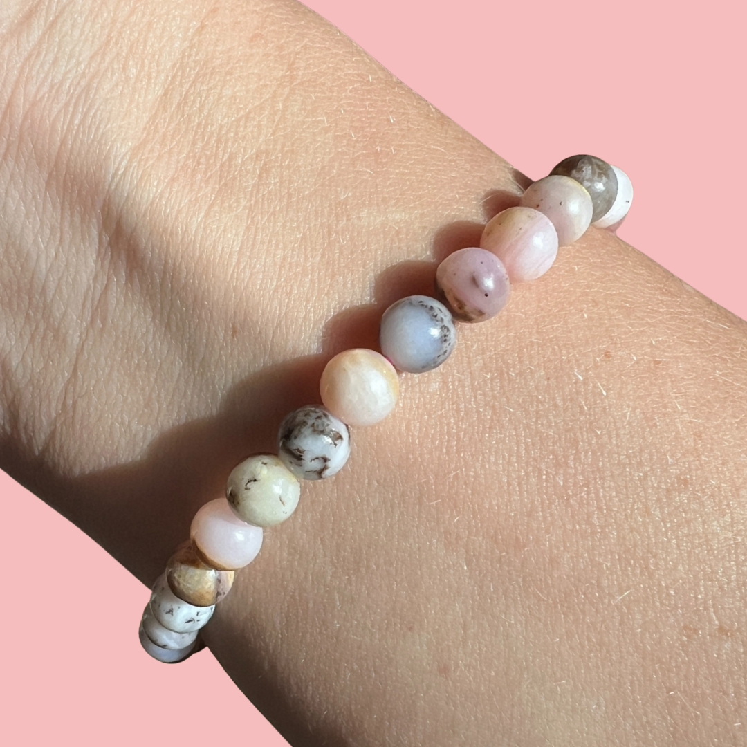 Pink opal armbånd - høj kvalitet