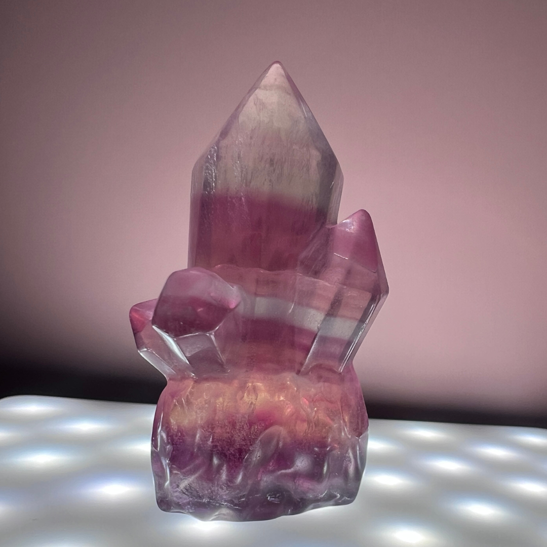 Regnbue fluorit cluster udskæring "A" - eksklusiv kvalitet