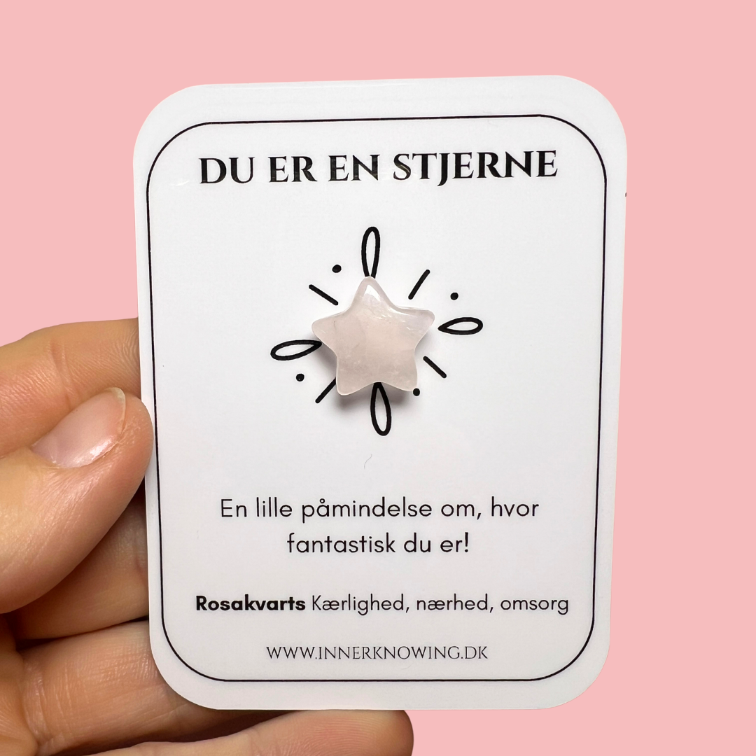 rosakvarts mini stjerne
