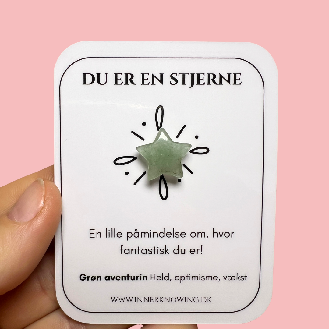 grøn aventurin mini stjerne