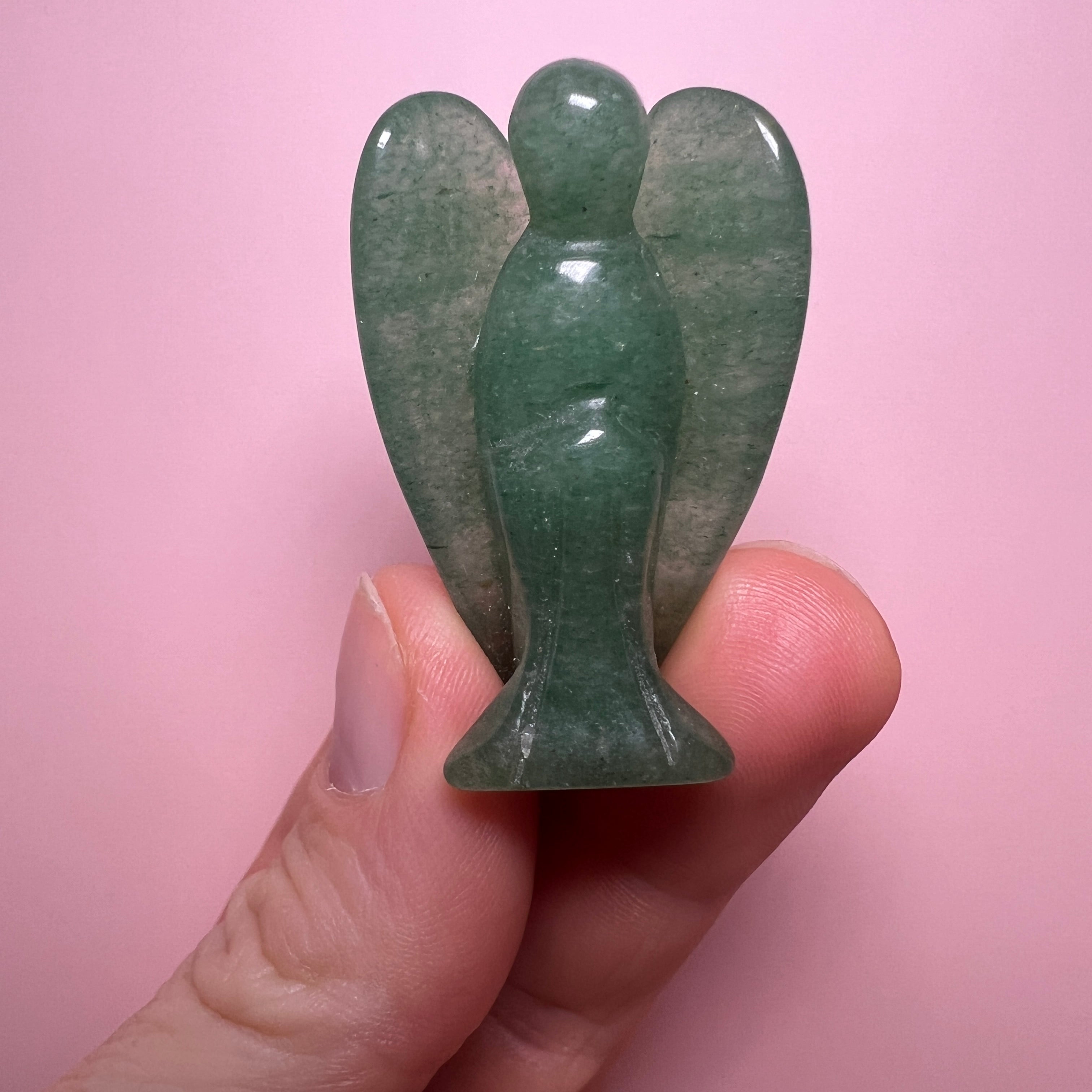 Grøn aventurin engel