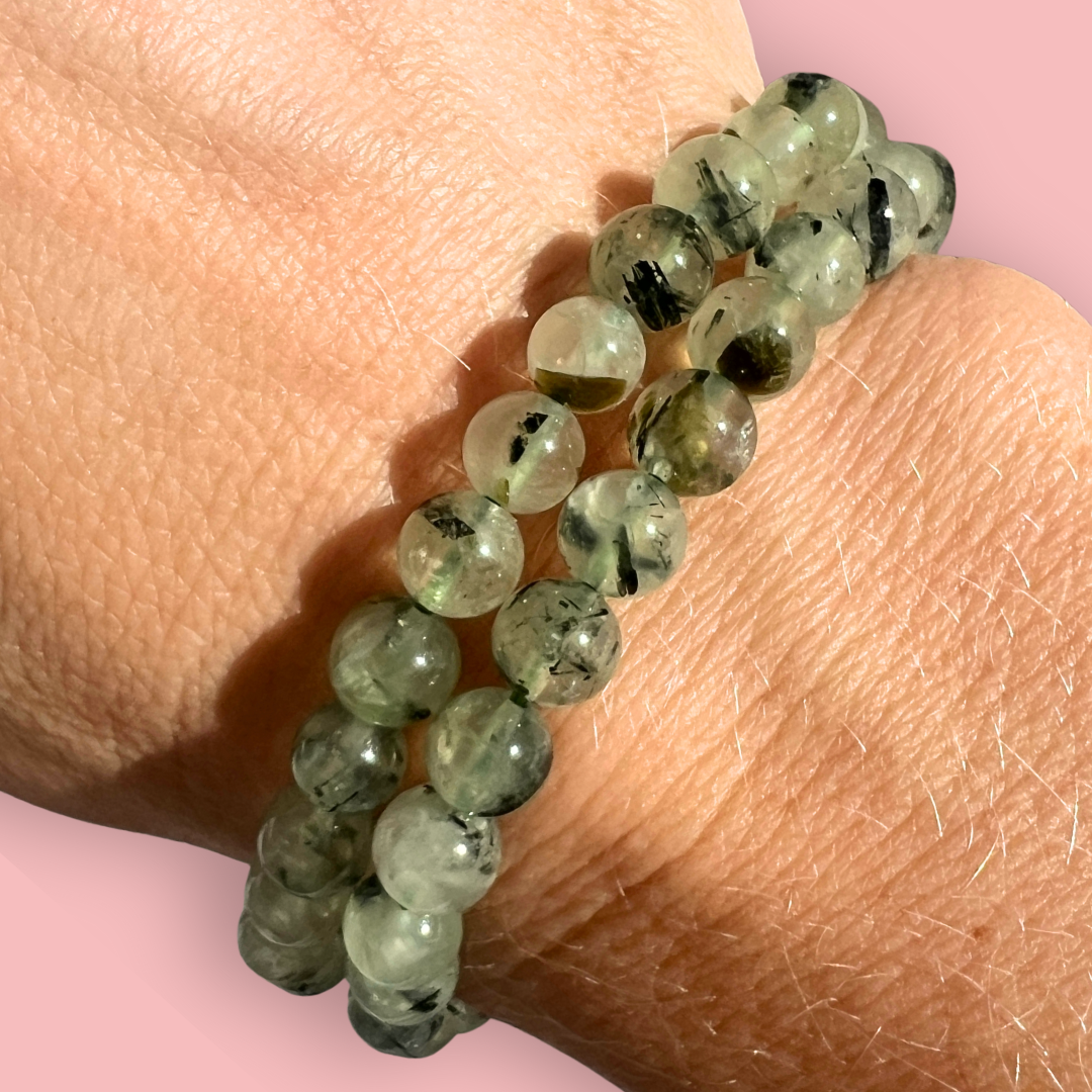Prehnit armbånd - høj kvalitet