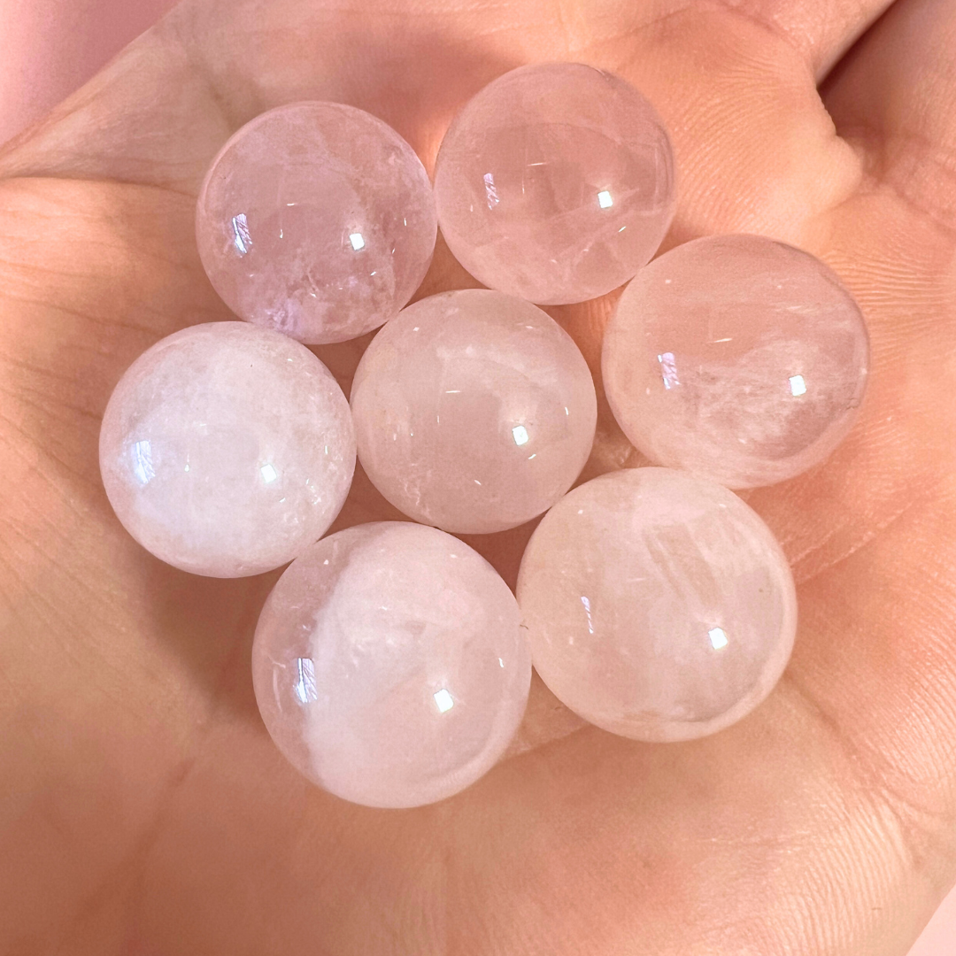 Rosakvarts mini kugle